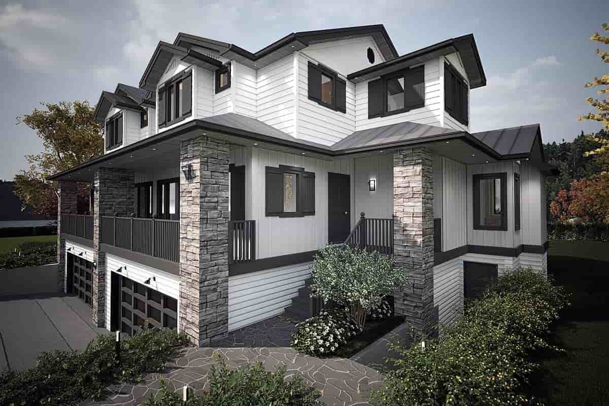 Country, Farmhouse, Prairie Multi-Family Plan 84621 with 6 Beds, 6 Baths, 4 Car Garage Picture 1