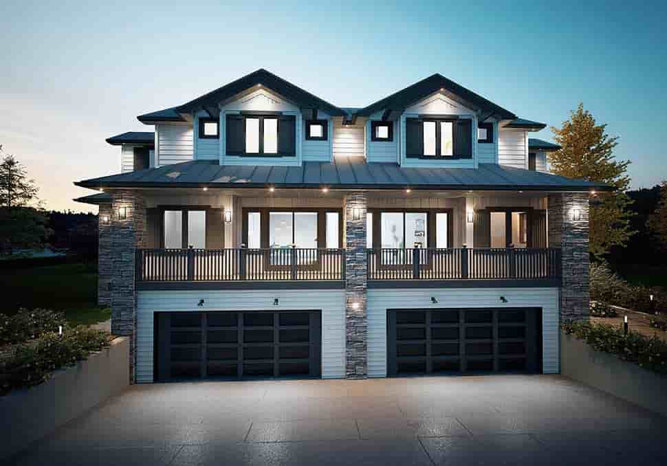 Country, Farmhouse, Prairie Multi-Family Plan 84621 with 6 Beds, 6 Baths, 4 Car Garage Picture 2