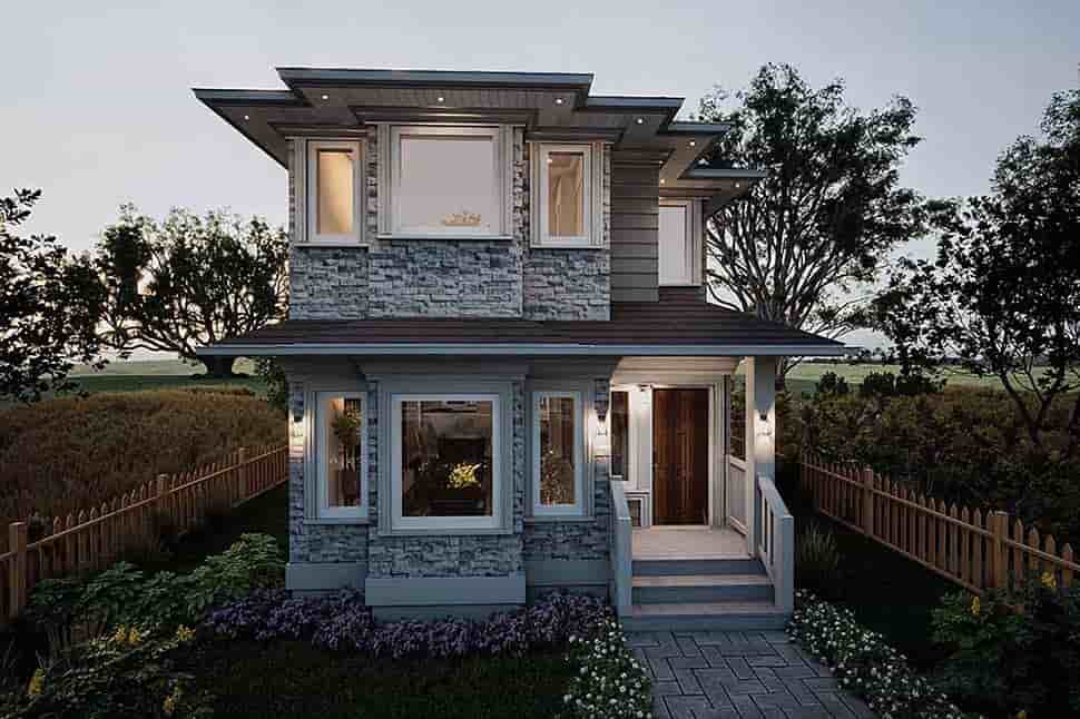 Contemporary, European House Plan 84629 with 2 Beds, 3 Baths Picture 3
