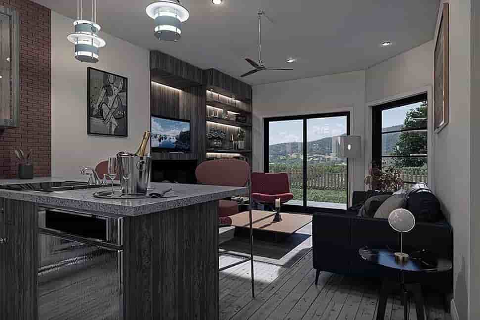 Contemporary, European House Plan 84629 with 2 Beds, 3 Baths Picture 6