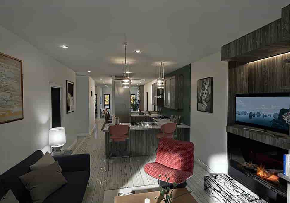 Contemporary, European House Plan 84629 with 2 Beds, 3 Baths Picture 7
