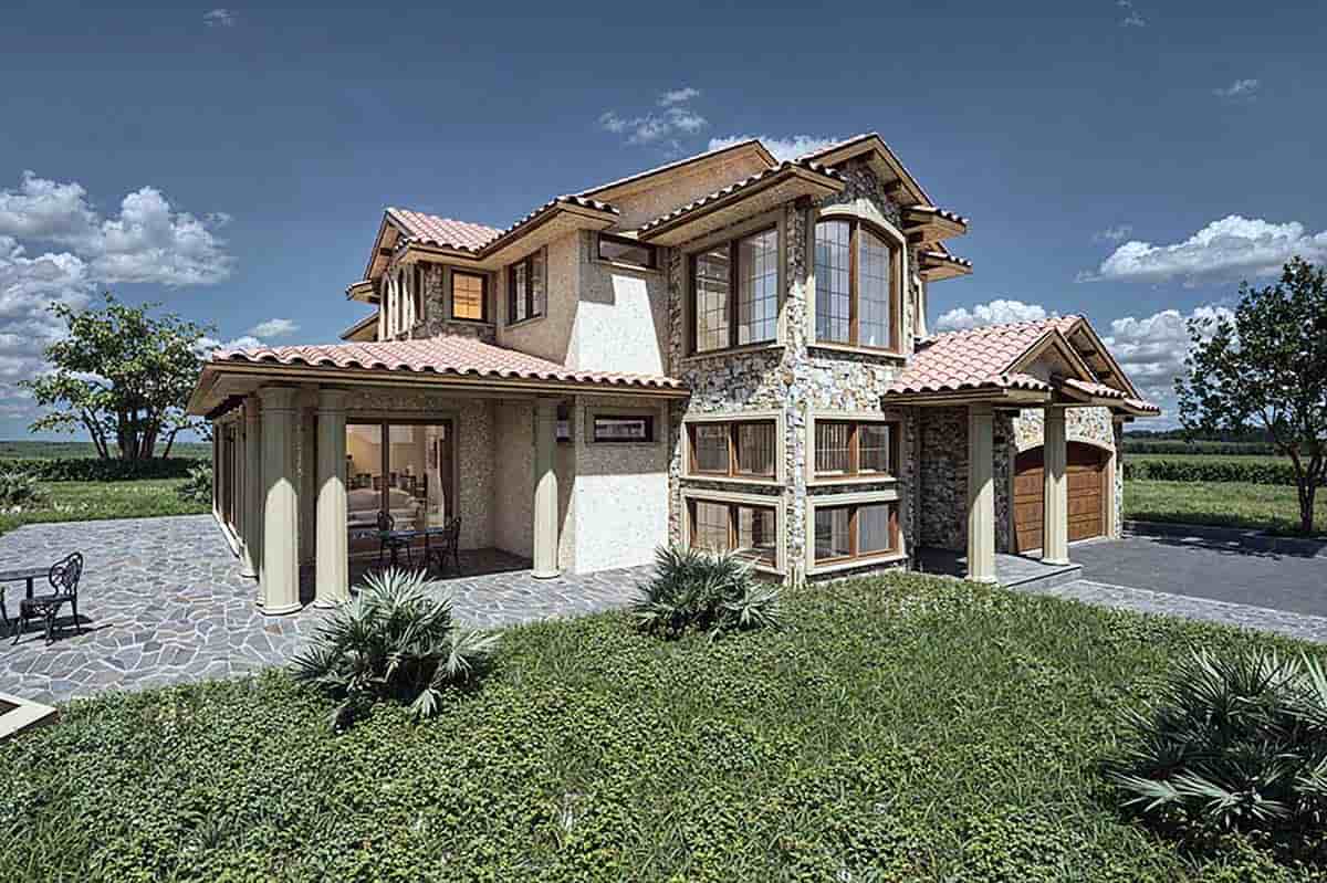 Mediterranean, Tuscan House Plan 84633 with 4 Beds, 4 Baths, 2 Car Garage Picture 1