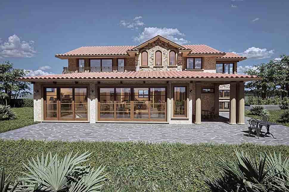 Mediterranean, Tuscan House Plan 84633 with 4 Beds, 4 Baths, 2 Car Garage Picture 2