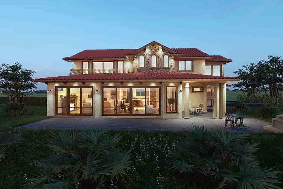 Mediterranean, Tuscan House Plan 84633 with 4 Beds, 4 Baths, 2 Car Garage Picture 3