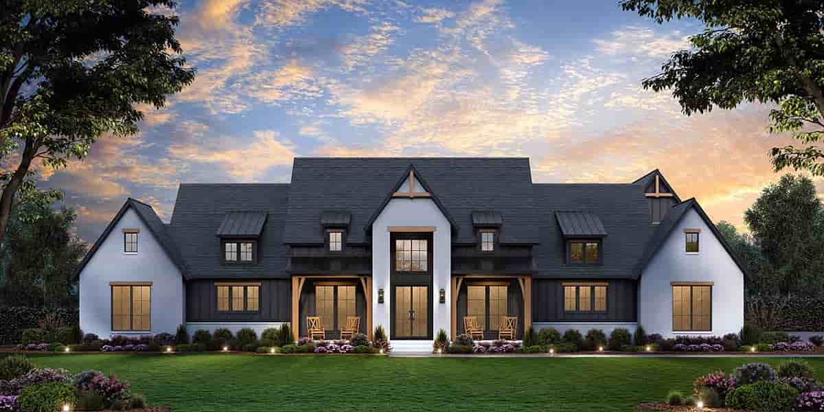 Contemporary, Farmhouse, New American House Plan 84702 with 4 Beds, 5 Baths, 3 Car Garage Picture 1