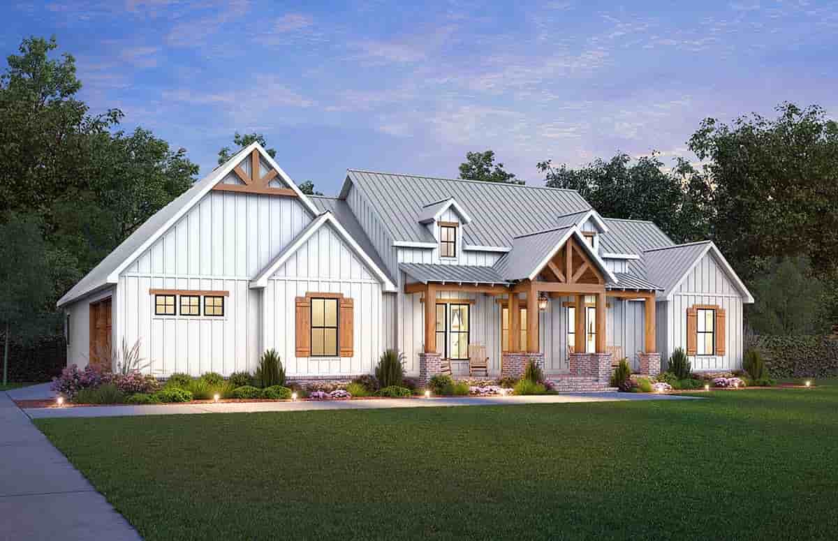 Country, Craftsman, Farmhouse, New American House Plan 84705 with 4 Beds, 4 Baths, 2 Car Garage Picture 1