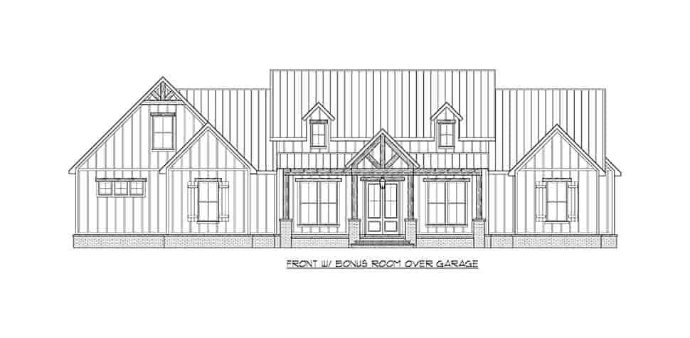 Country, Craftsman, Farmhouse, New American House Plan 84705 with 4 Beds, 4 Baths, 2 Car Garage Picture 12
