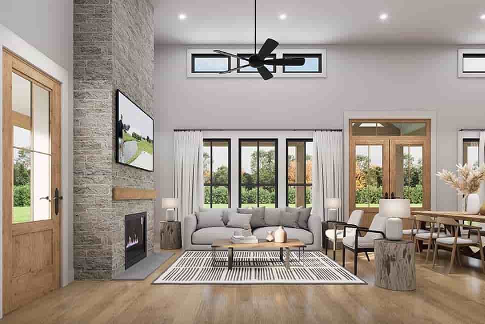 Barndominium, Farmhouse House Plan 84710 with 3 Beds, 2 Baths, 2 Car Garage Picture 3
