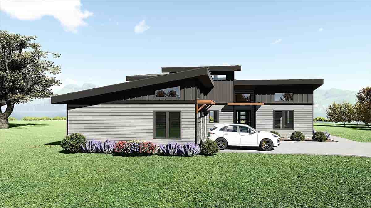 Contemporary, Modern House Plan 84800 with 3 Beds, 2 Baths, 2 Car Garage Picture 2