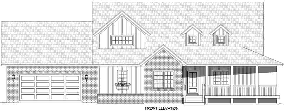 Cabin, Country, Farmhouse, Traditional House Plan 84804 with 3 Beds, 3 Baths, 2 Car Garage Picture 3