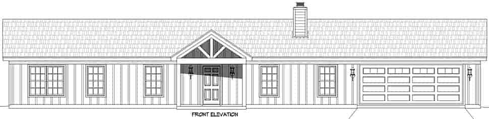 Country, Craftsman, Farmhouse, Ranch House Plan 84805 with 3 Beds, 2 Baths, 2 Car Garage Picture 3