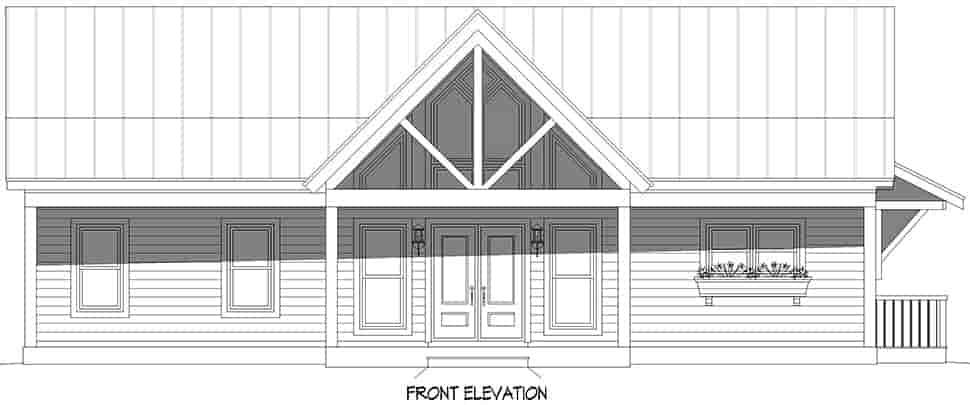 Bungalow, Cabin, Country, Craftsman, Farmhouse, Ranch House Plan 84816 with 3 Beds, 3 Baths Picture 3