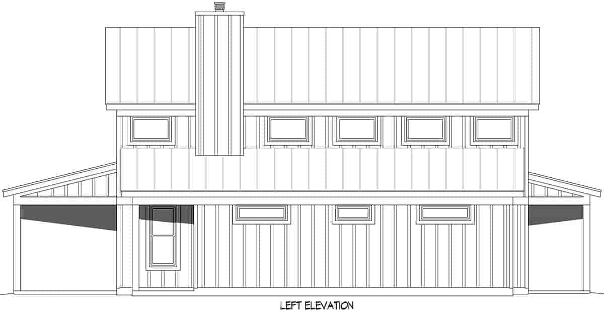 Barndominium, Country, Farmhouse House Plan 84847 with 4 Beds, 3 Baths Picture 2