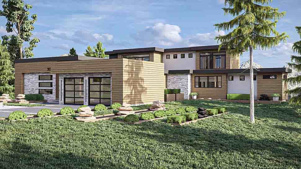 Contemporary, Modern House Plan 84902 with 4 Beds, 4 Baths, 2 Car Garage Picture 7