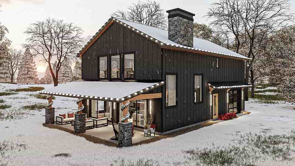 Barndominium, Country, Craftsman, Southern House Plan 84926 with 2 Beds, 3 Baths, 1 Car Garage Picture 3