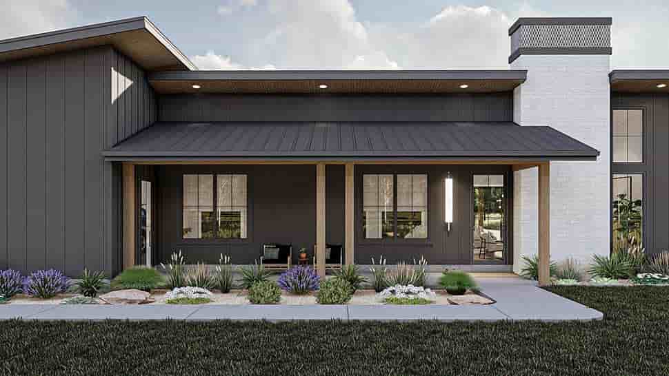 Barndominium, Modern House Plan 84934 with 3 Beds, 3 Baths, 4 Car Garage Picture 4