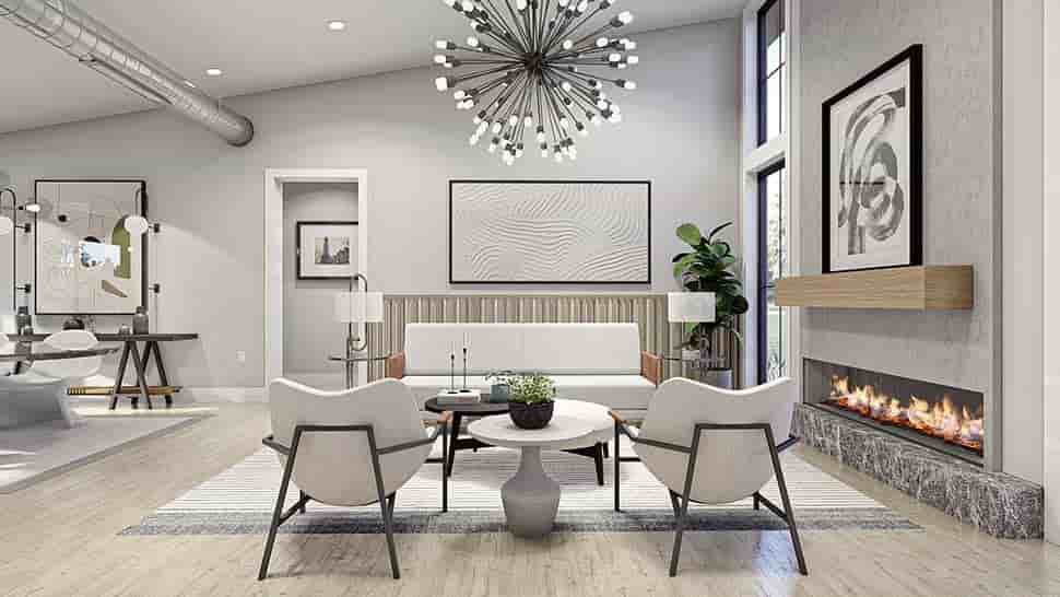 Barndominium, Modern House Plan 84934 with 3 Beds, 3 Baths, 4 Car Garage Picture 8