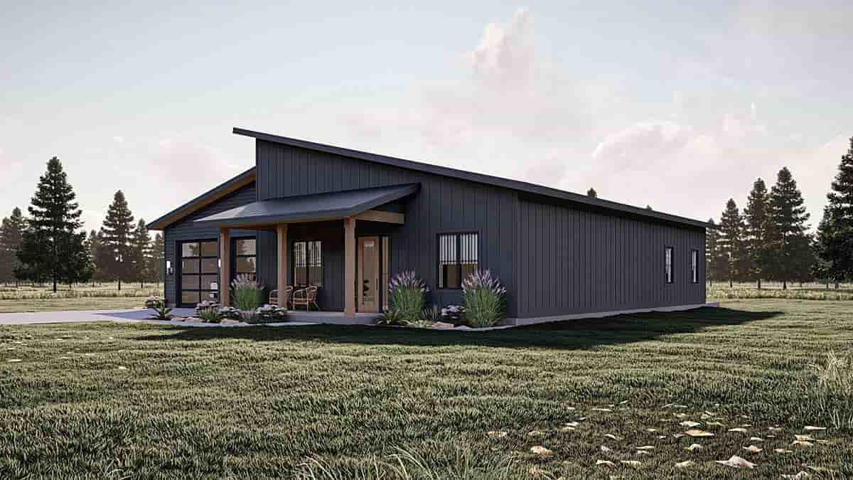 Contemporary, Modern House Plan 84944 with 2 Beds, 2 Baths, 3 Car Garage Picture 1