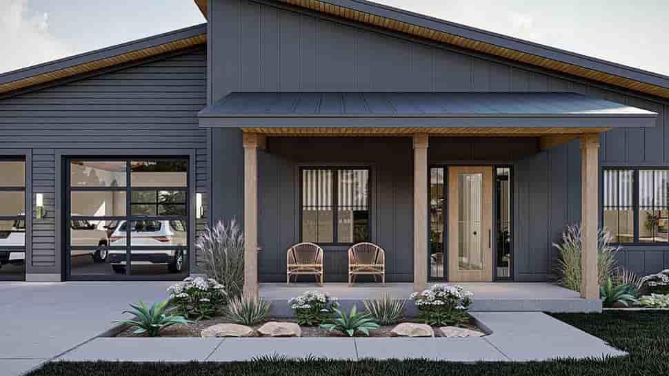 Contemporary, Modern House Plan 84944 with 2 Beds, 2 Baths, 3 Car Garage Picture 4