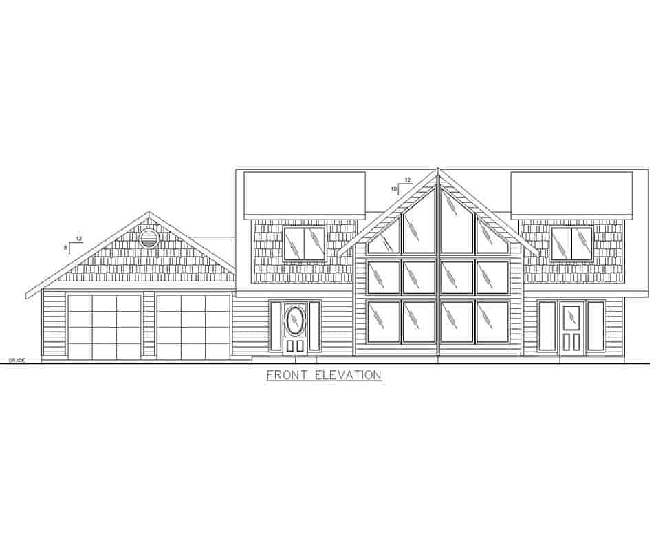 Cabin, Craftsman House Plan 85109 with 4 Beds, 3 Baths, 2 Car Garage Picture 2