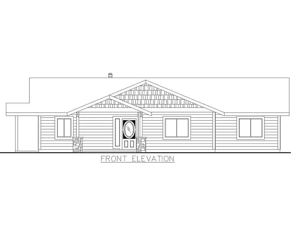 Ranch House Plan 85111 with 3 Beds, 2 Baths Picture 1
