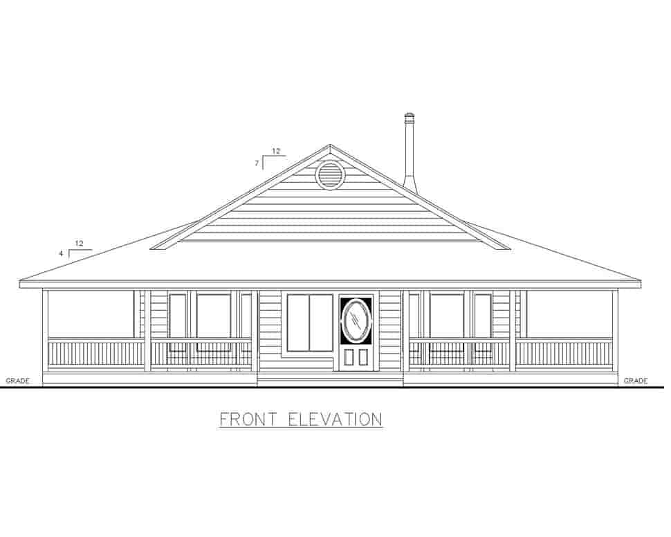 Coastal, Ranch, Traditional House Plan 85113 with 2 Beds, 3 Baths Picture 1