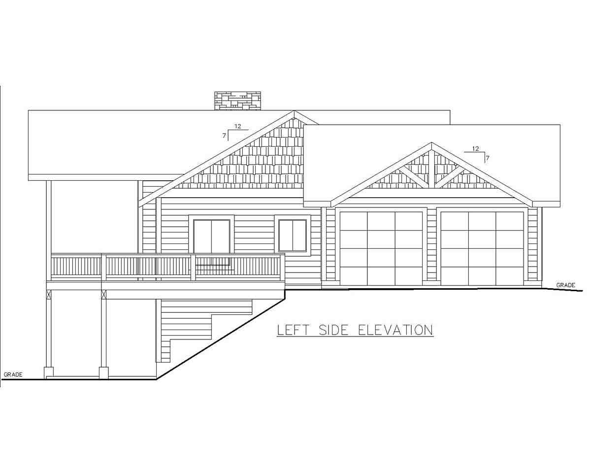 Craftsman House Plan 85118 with 4 Beds, 3 Baths, 2 Car Garage Picture 2