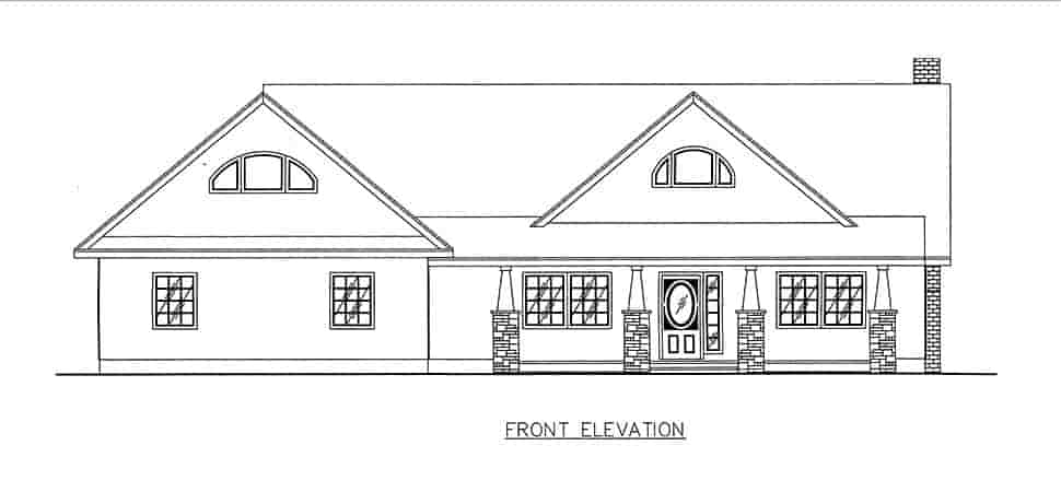 Craftsman, Ranch, Southern House Plan 85205 with 2 Beds, 3 Baths, 2 Car Garage Picture 3