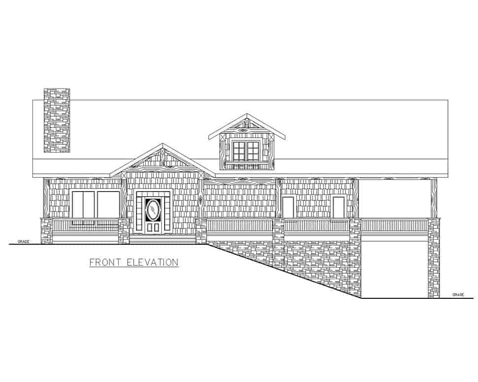 Craftsman House Plan 85208 with 3 Beds, 3 Baths, 2 Car Garage Picture 2