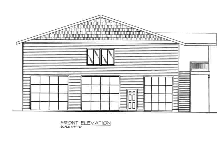 3 Car Garage Apartment Plan 85330 with 3 Beds, 2 Baths Picture 1