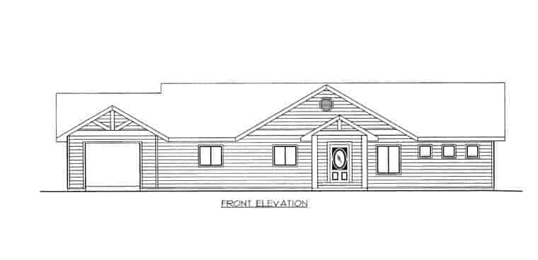 House Plan 85366 with 2 Beds, 2 Baths, 1 Car Garage Picture 1
