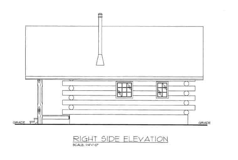 Cabin, Log House Plan 85877 Picture 2