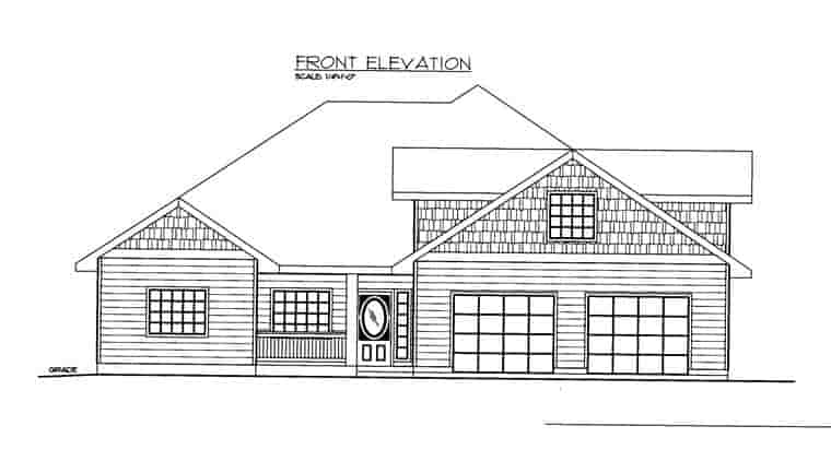 Contemporary House Plan 85896 with 2 Beds, 2 Baths, 2 Car Garage Picture 1
