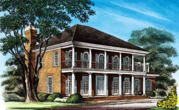 Colonial, Southern House Plan 86180 with 3 Beds, 4 Baths, 2 Car Garage Picture 1