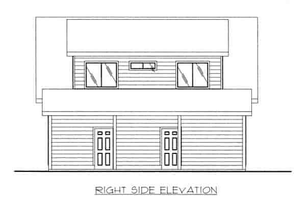 2 Car Garage Apartment Plan 86581 with 1 Beds, 1 Baths Picture 2