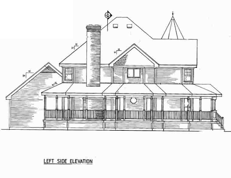 Country, Farmhouse, Victorian House Plan 86939 with 4 Beds, 3 Baths, 2 Car Garage Picture 1