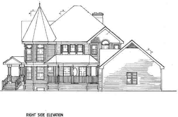 Country, Farmhouse, Victorian House Plan 86939 with 4 Beds, 3 Baths, 2 Car Garage Picture 2