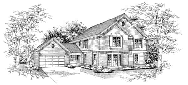 Traditional House Plan 86956 with 5 Beds, 3 Baths, 2 Car Garage Picture 3