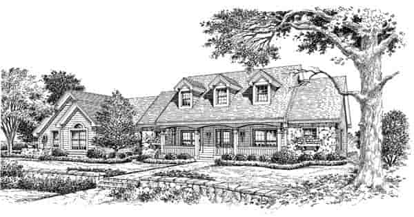 Cape Cod, Country, Ranch, Southern, Traditional House Plan 86998 with 3 Beds, 4 Baths, 2 Car Garage Picture 3