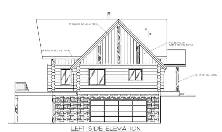 Contemporary, Log House Plan 87029 with 3 Beds, 2.5 Baths, 2 Car Garage Picture 2