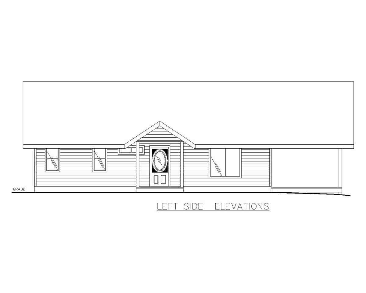 Narrow Lot, One-Story, Ranch House Plan 87278 with 2 Beds, 1 Baths Picture 2
