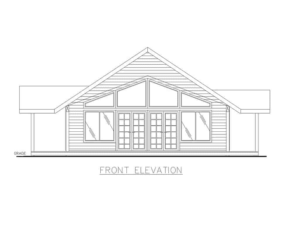 Narrow Lot, One-Story, Ranch House Plan 87278 with 2 Beds, 1 Baths Picture 3