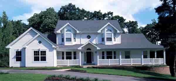 Farmhouse House Plan 87309 with 5 Beds, 4 Baths, 2 Car Garage Picture 1