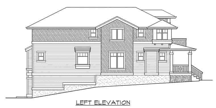 Narrow Lot House Plan 87514 with 4 Beds, 4 Baths, 2 Car Garage Picture 1