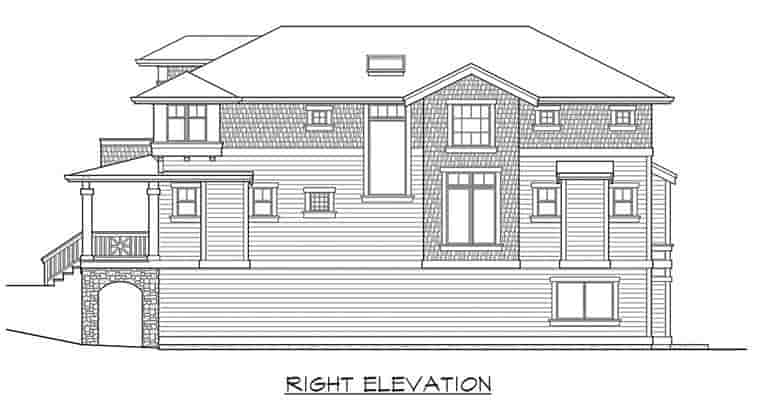 Narrow Lot House Plan 87514 with 4 Beds, 4 Baths, 2 Car Garage Picture 2