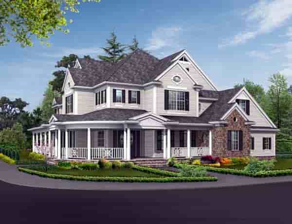 Farmhouse House Plan 87608 with 4 Beds, 5 Baths, 3 Car Garage Picture 1