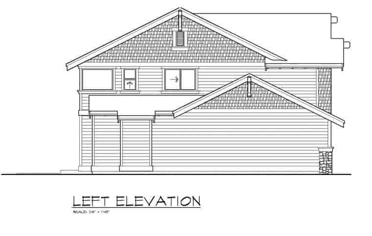 Bungalow, Craftsman House Plan 87625 with 4 Beds, 3 Baths, 2 Car Garage Picture 1