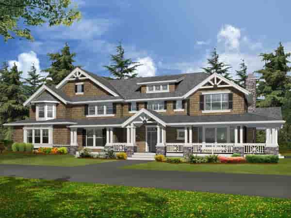 Craftsman House Plan 87669 with 4 Beds, 4 Baths, 4 Car Garage Picture 1