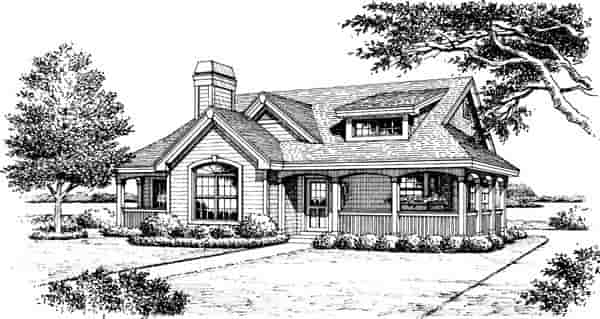Bungalow, Cottage, Country, Ranch House Plan 87804 with 2 Beds, 2 Baths, 2 Car Garage Picture 3