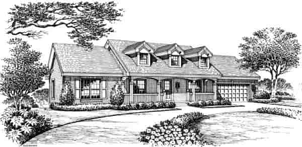 Cape Cod, Country, Ranch House Plan 87805 with 3 Beds, 2 Baths, 2 Car Garage Picture 3